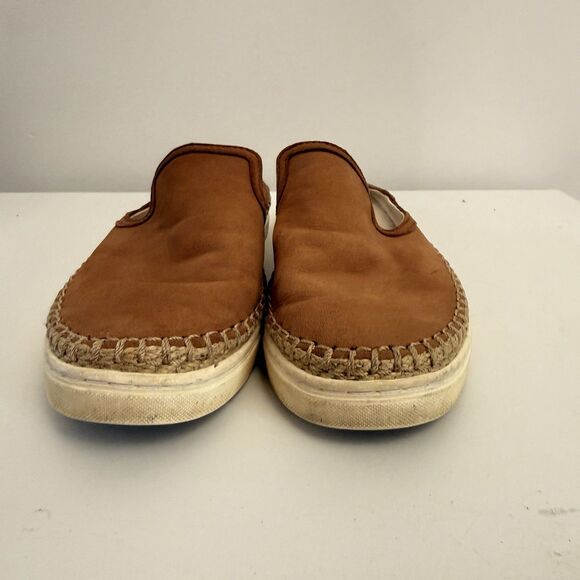 UGG Shoes Womens 7.5 Brown Chestnut Leather Caleel Mule Flat Slip On 1010102 - Picture 4 of 7